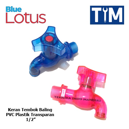 Keran Tembok Baling Plastik Transparan 1/2&quot; / Keran Air LOTUS 1/2&quot;