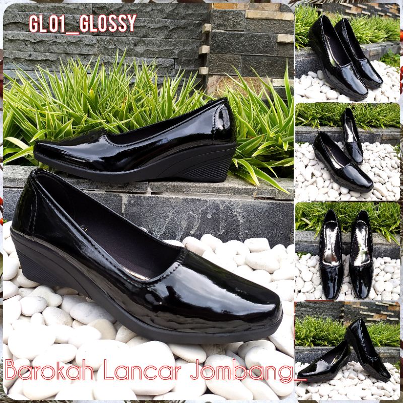 SEPATU PANTOFEL WANITA FORMAL GURU PASKIBRA DUNLUP HAK 5CM PL7 / GL 11 / GL 13 / DL 05