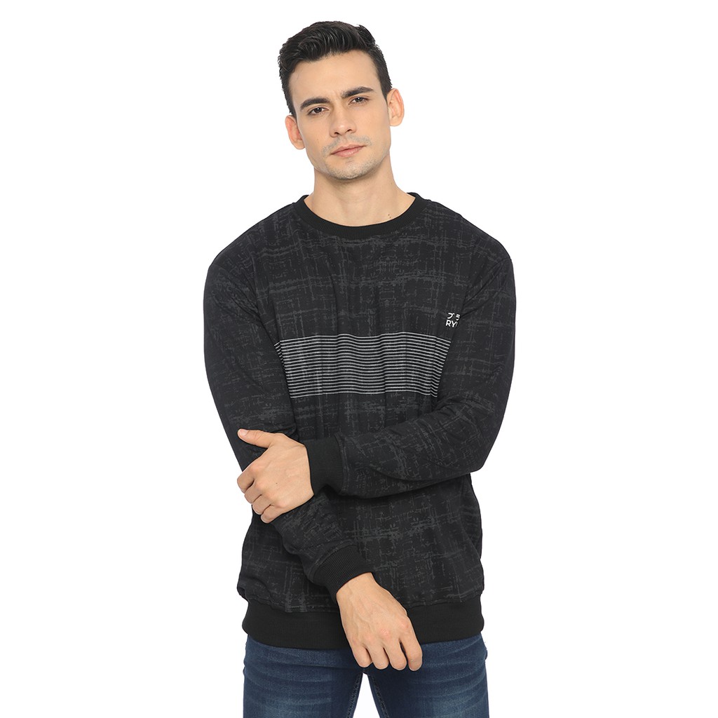 Sweater Pria Ryusei Swt Men Kiyo FP Black-1