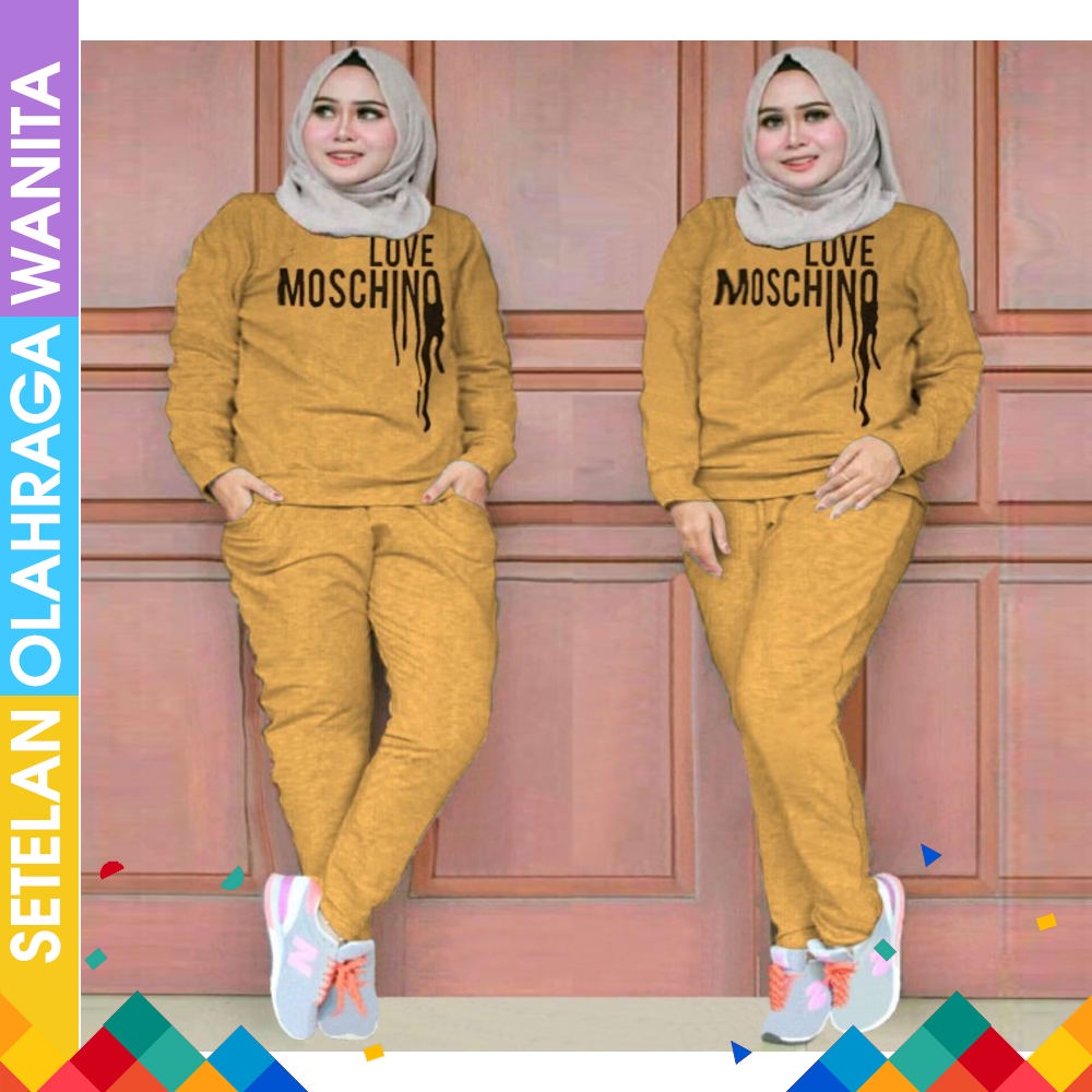 Baju Olahraga Muslimah Buntiq Warna Black Setelan Baju Olahraga dan Celana Olahraga Muslimah Baju