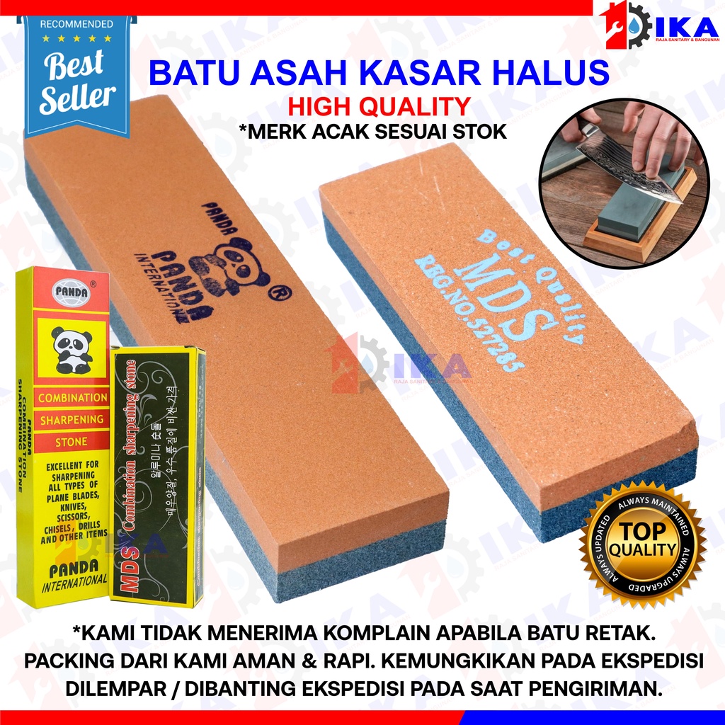 BATU ASAH PISAU MDS / PANDA GOLOK GUNTING  DLL 6 &amp; 8 INCH TEBAL 2 SISI BATU AMRIL GOSOK SUPER TAJAM