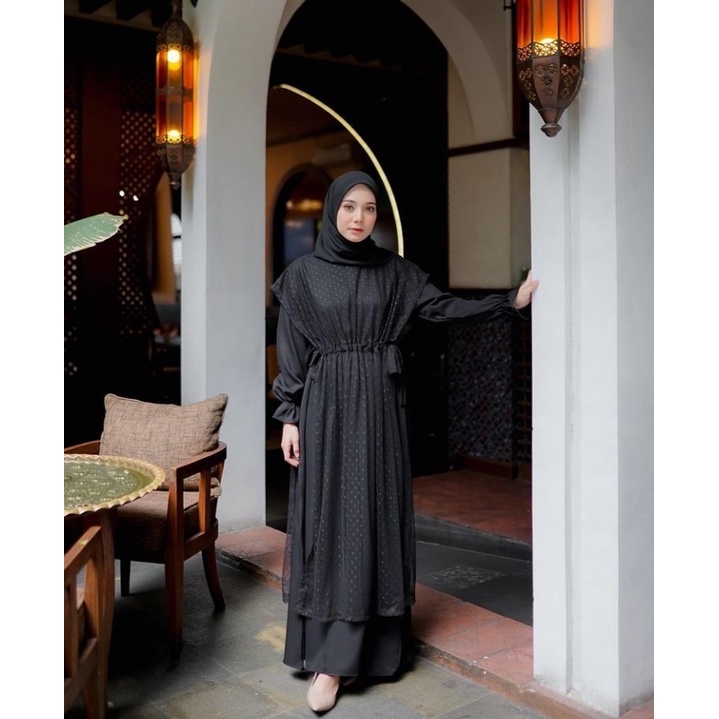 SOFYA DRESS/one set/gamis terbaru/tulle/pakaian muslim/terlaris