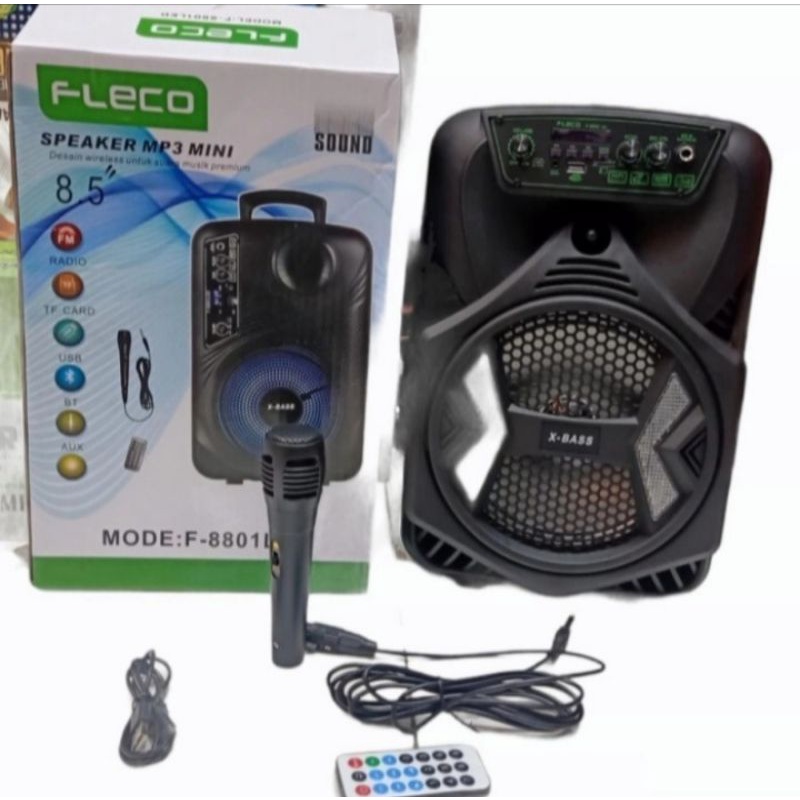 Terbaru Speaker Karaoke Fleco F 8801/F 8802/F 8803/ Speaker Bluetooth