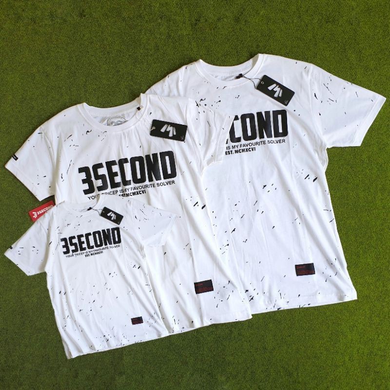 Kaos 3second / Kaos couple family Keluarga  / Baju Kaos Couple Anak Ibu Ayah