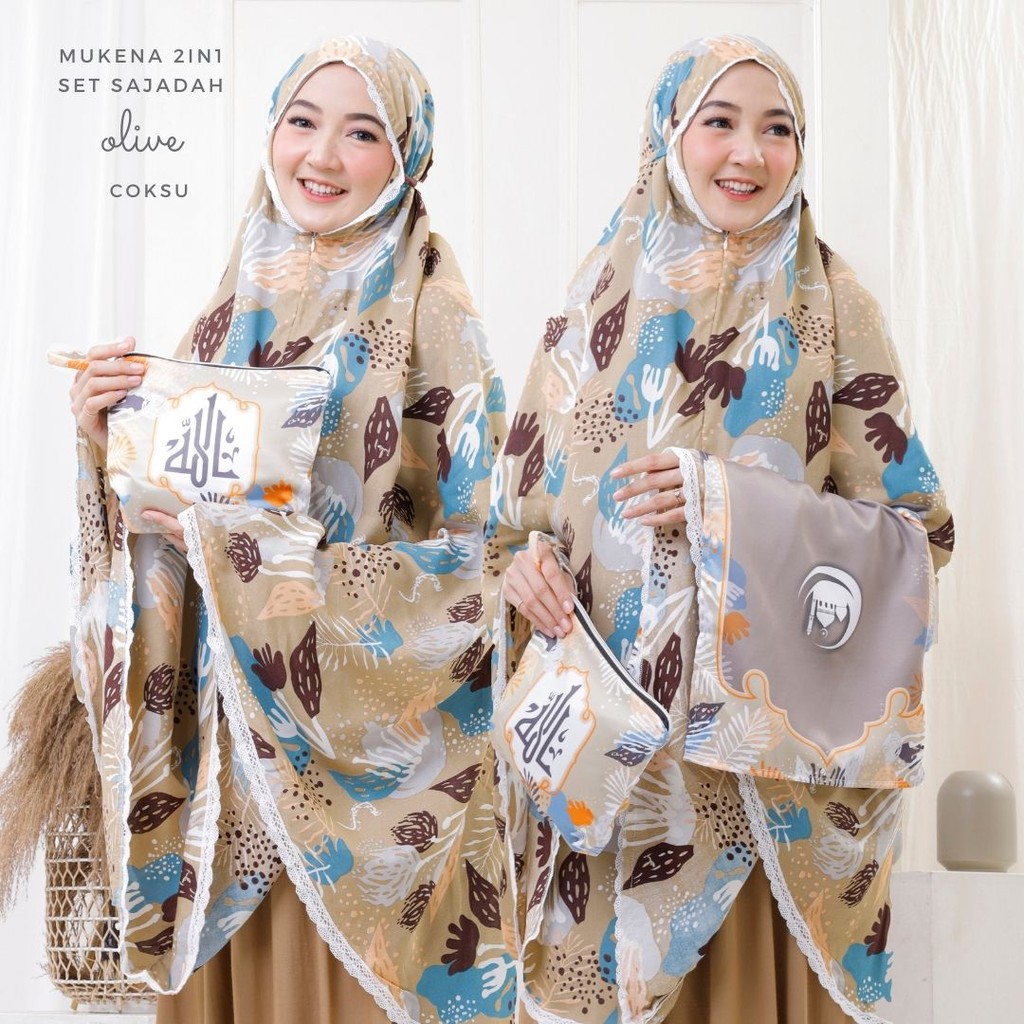 Mukena 2in1 Set Sajadah Olive