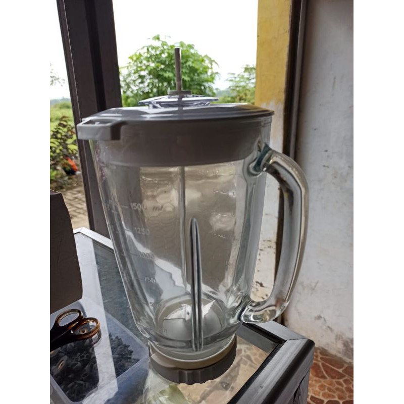 gelas blender jus kaca philips