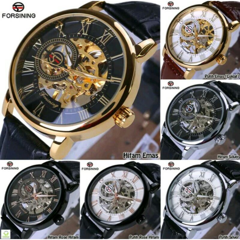 JAM TANGAN PRIA MEKANIK HOLLOW TANPA BATERAI