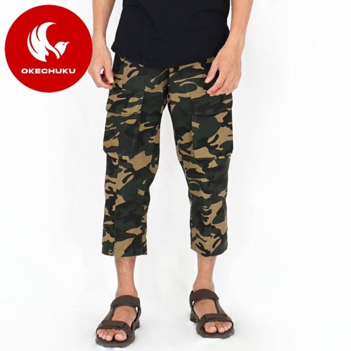 FIRDAUS Okechuku Celana Jogger Sirwal Pria Muslim Camouflage Pangsi