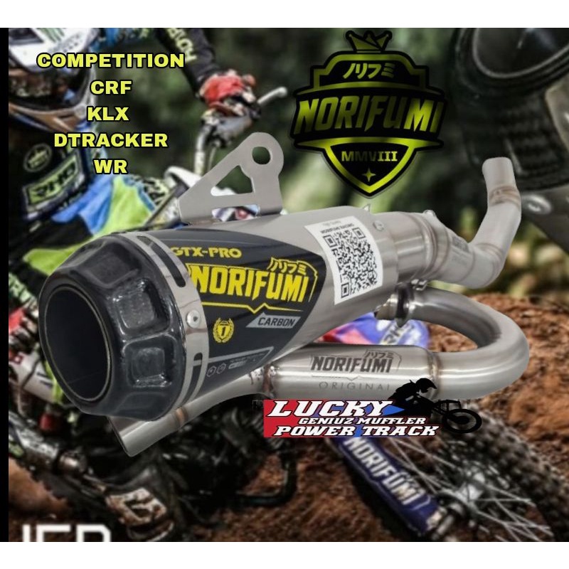 KNALPOT NORIFUMI GTX PRO MOTOR WR155R CRF KLX DTRACKER COMPETITION