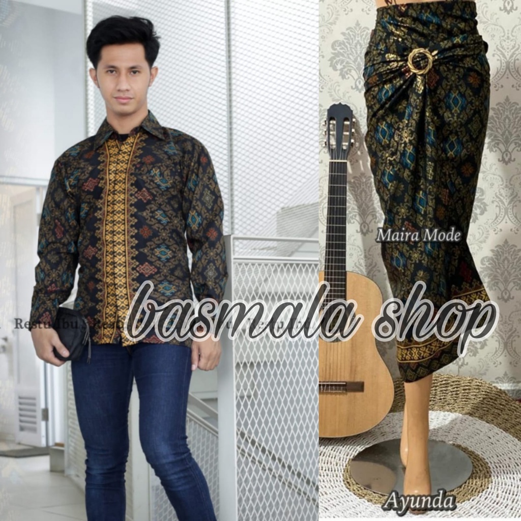 Jual Batik Couple Terbaru Couple Rok Lilit Dan Kemeja Pendek Dan Panjang Seragam Keluarga Rumah 8217