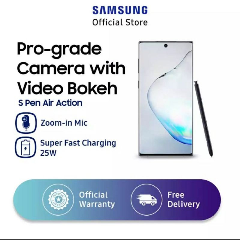 SAMSUNG GALAXY NOTE 10+ 10 PLUS12/256GB Garansi RESMI SEIN BARU - BLACK
