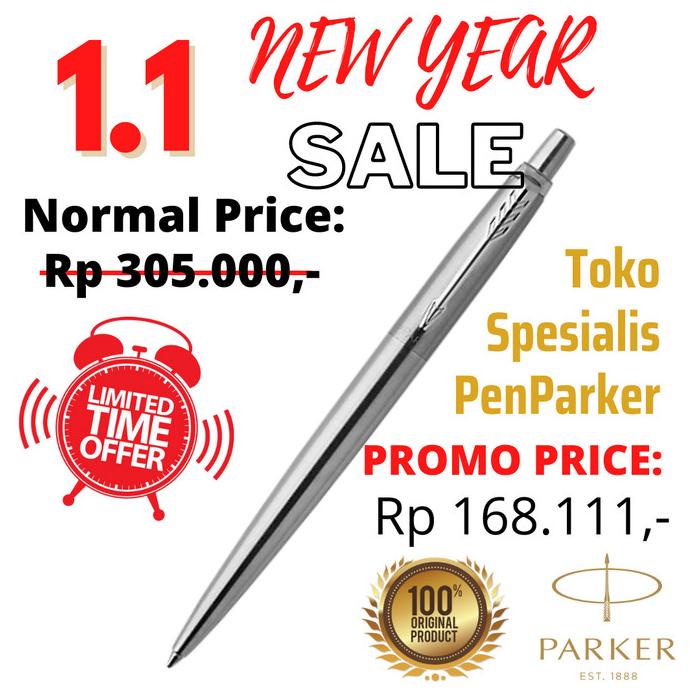 

Jotter Stainless Steel Retractable Ballpoint Pen With Chrome Trim
