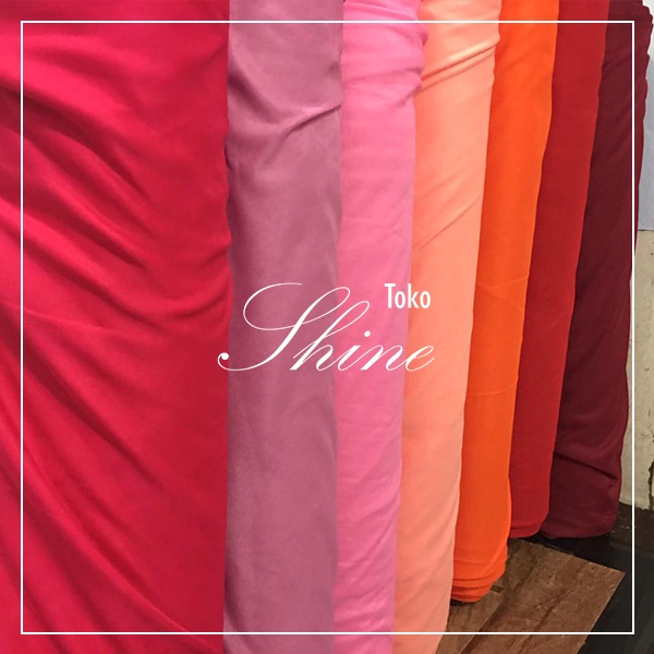 Kain Hyget/ Furing kaos varian warna Merah Pink Orange per 1/2 meteran lebar 280 cm