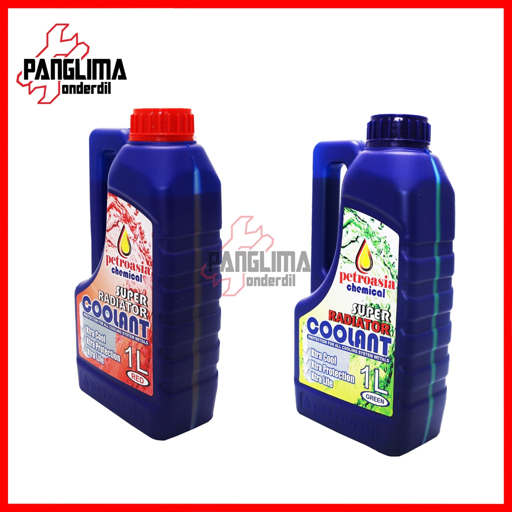 Petroasia Cairan Radiator Merah-Hijau 1l-1 Liter Super-Air-Water-Cair Cool-Coolant-Red-Green  Merk Petro asia