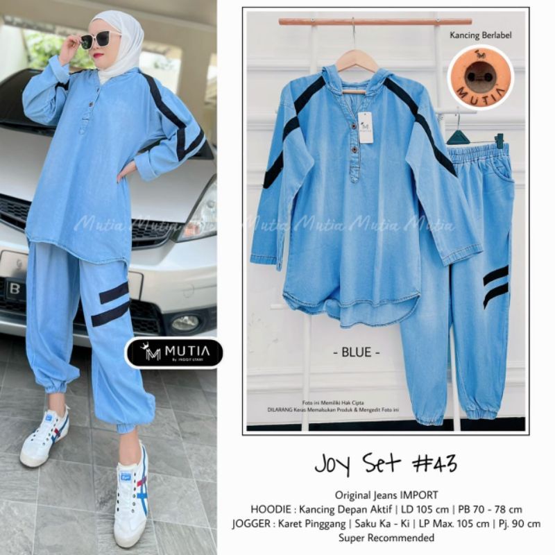 joy set #43 ori by mutia setelan jeans