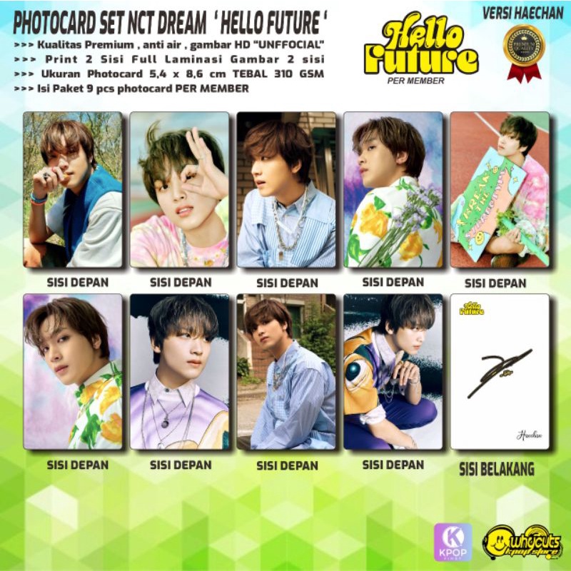 PHOTOCARD SET PC NCT DREAM // MEMBER // HELLO FUTURE