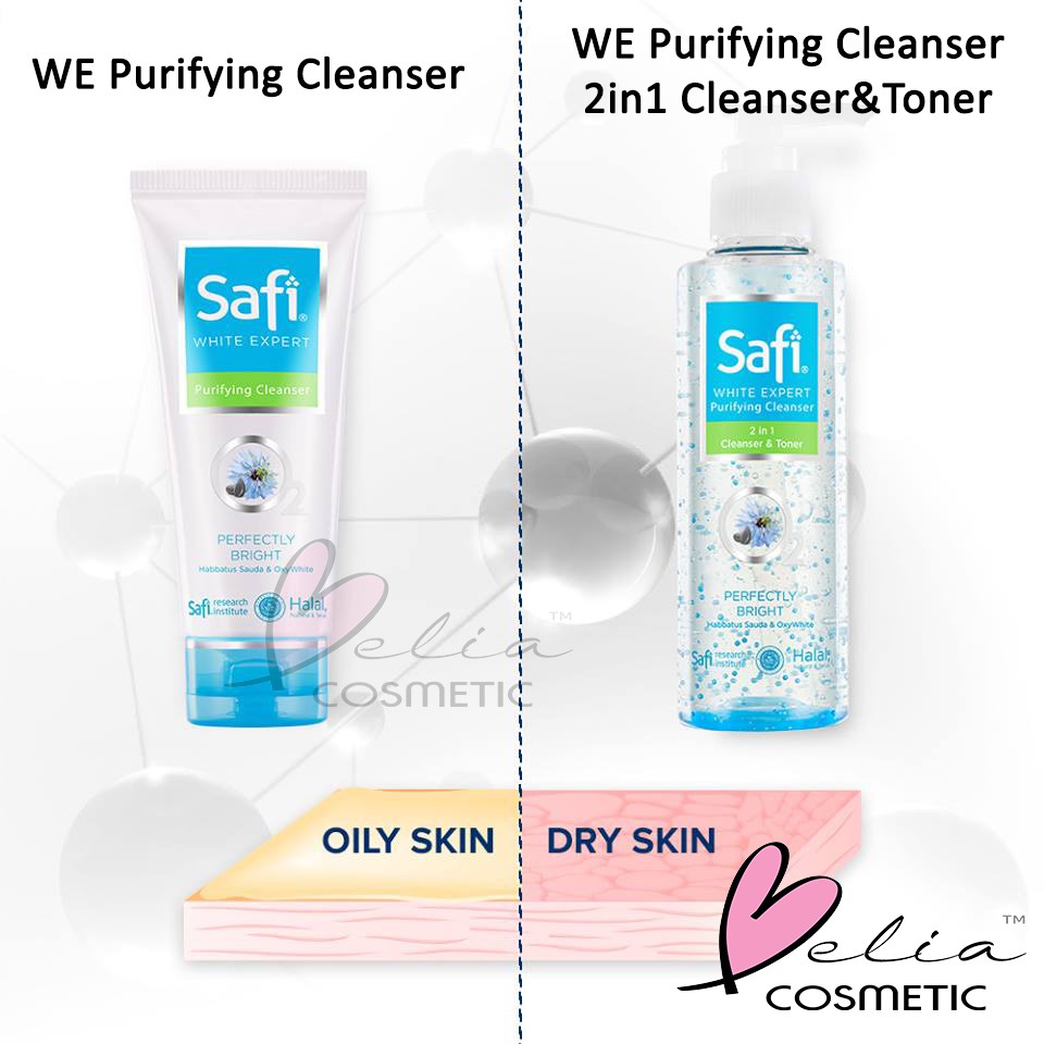 ❤ BELIA ❤ SAFI White Expert 2 in 1 Cleanser &amp; Toner 70mL | 150mL ( WE pembersih wajah safi )