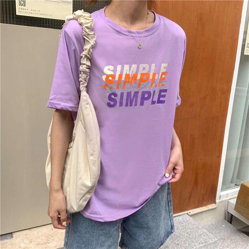 THISTLE - Oversize Tee Tshirt Model Longgar Untuk Wanita Motif Tulisan Simple Simple Simple