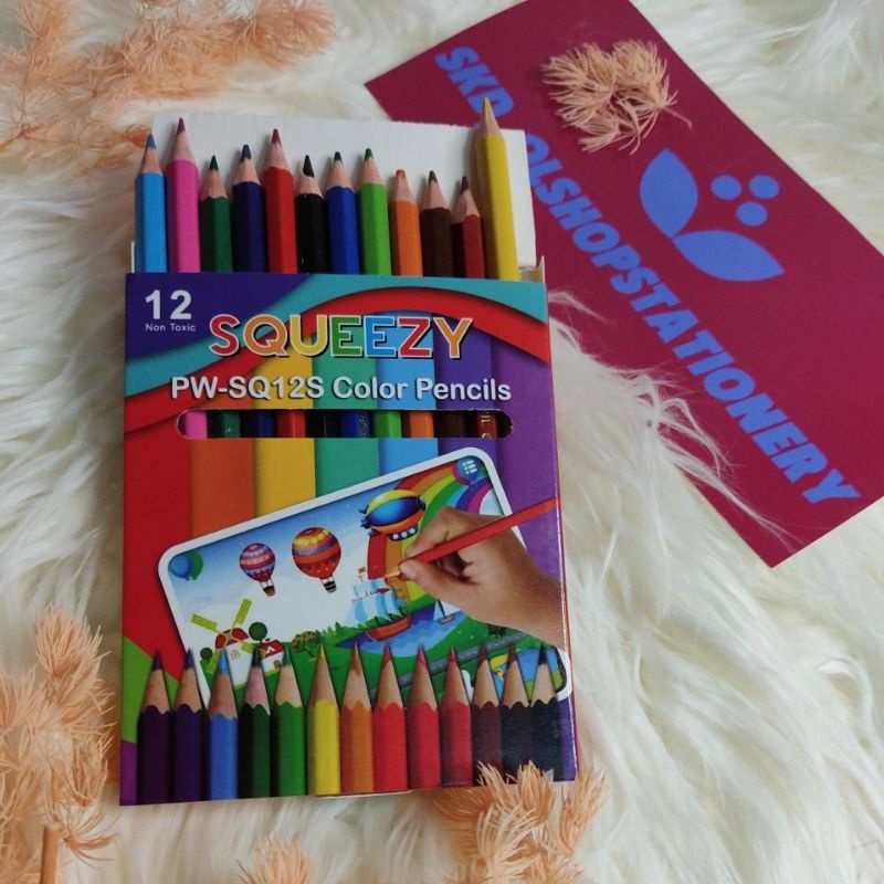 

pensil warna color pensil SQEEZIY 12 warna pendek
