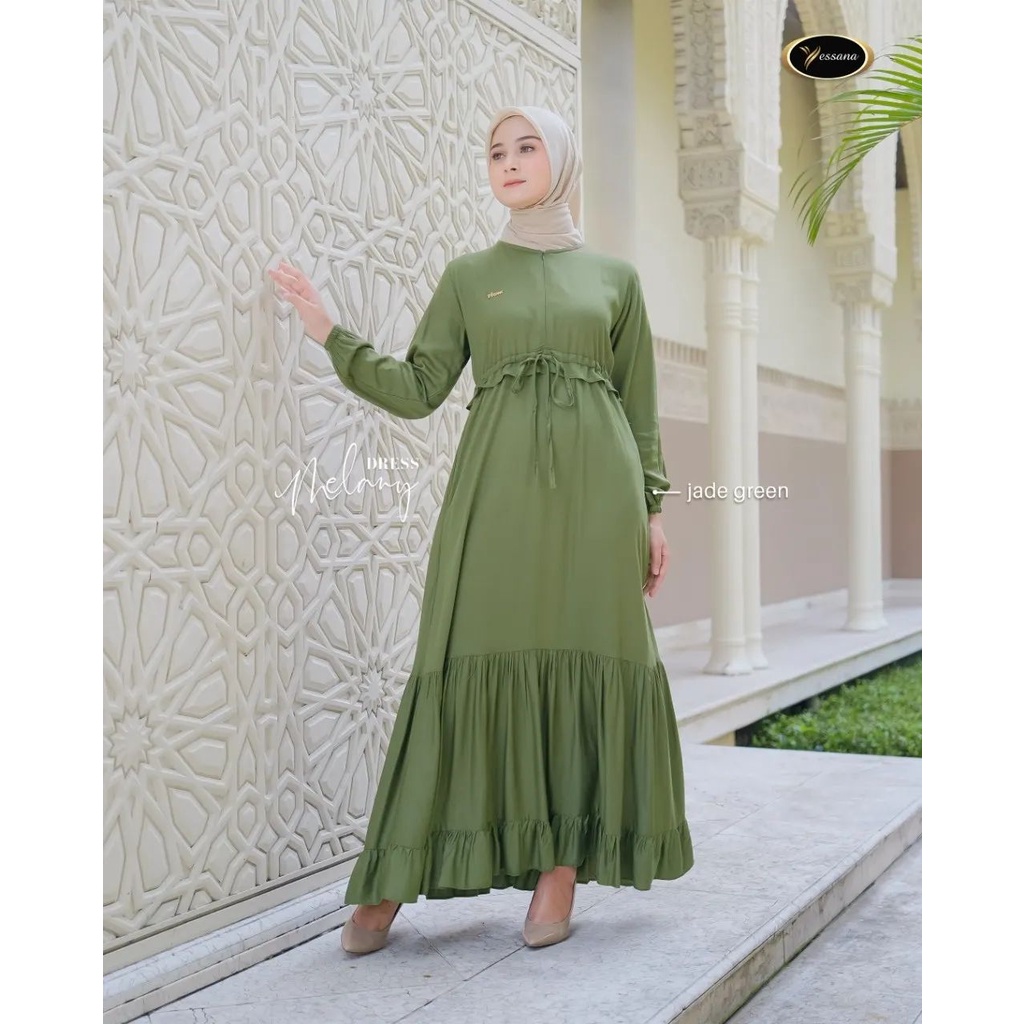 Promo Rachel Midi GAMIS LD 100 CM L,Dress / Dress Wanita Terbaru Bahan Katun Rayon Keren