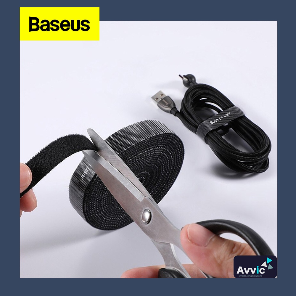 Baseus Velcro Cable Strap Kabel Organizer Pengikat Perekat Kabel 1M