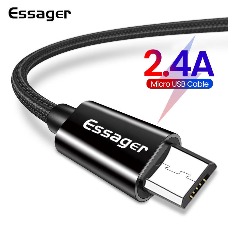 

Essager 2.4A Micro USB Cable, Fast Charging Charger Microusb Cable for Samsung Xiaomi Redmi Android Mobile Phone Cable 2m