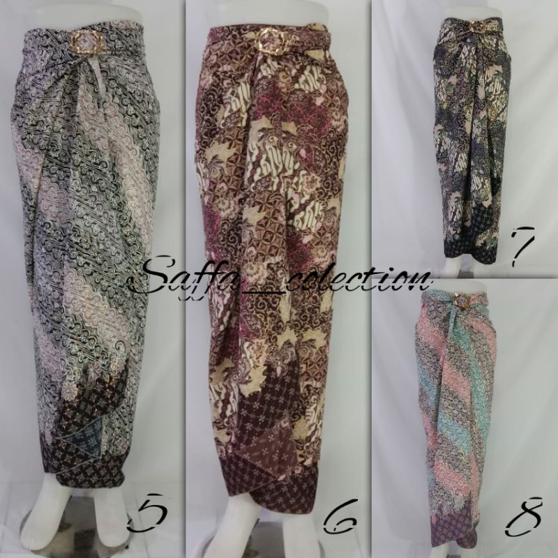 rok lilit batik modern/rok serut batik/bawahan kebaya modern/rok batik