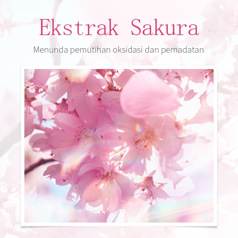 LAIKOU Sakura Serum Menghilangkan Bintik Gelap Esensial Memperbaiki Memutihkan Perawatan Kulit 5 pcs