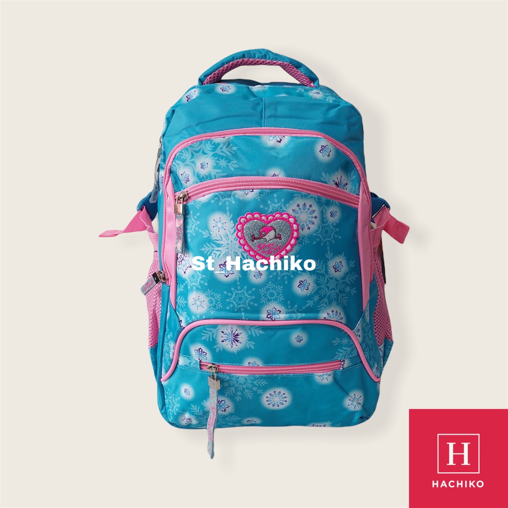 [TERMURAH] Tas Ransel Sekolah Silver Girl Backpack Remaja Cewe / Wanita Motif Es Alto Original | Tas