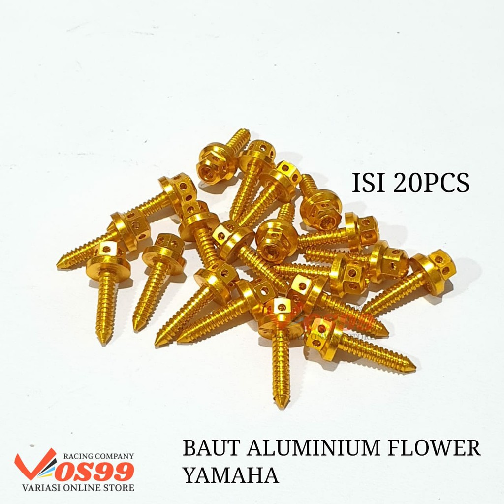 20 BIJI BAUT BODY PROBOLT CNC YAMAHA - GOLD