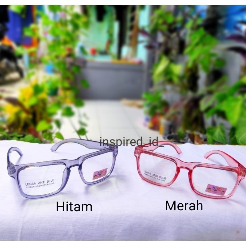 Kacamata Anak Anti Radiasi Lensa Anti Blue Frame Transparan-4
