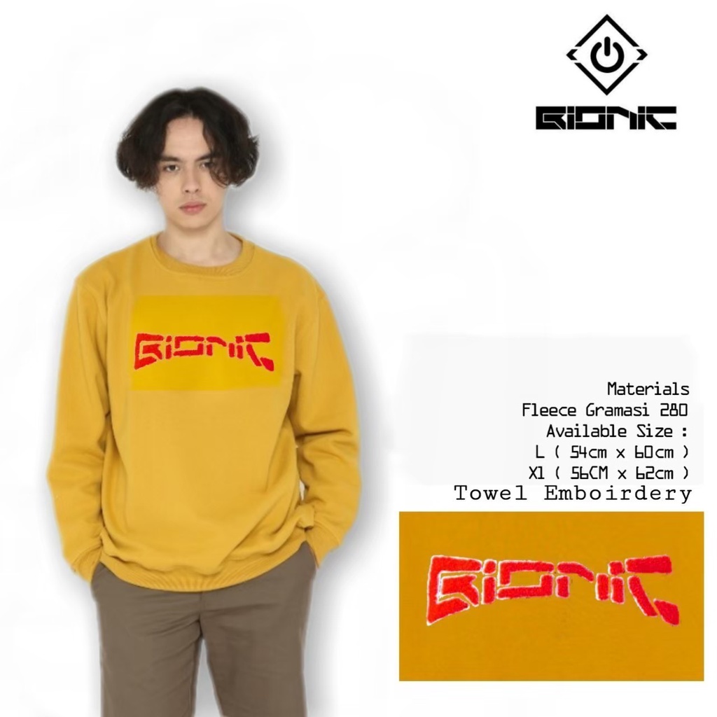 Jaket Sweater Crewneck BIONIC SERIES – Fashion Trendy Casual Unisex Good Brand Quality 99% Realpict