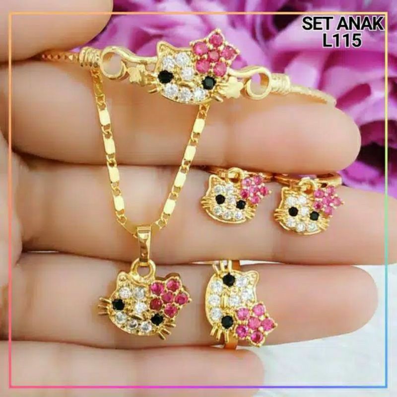 Kalung set anak kitty xuping
