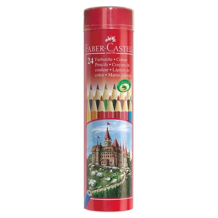 

PENSIL WARNA ROUND TIN CASE 24 WARNA FABER CASTELL COLOUR PENCIL