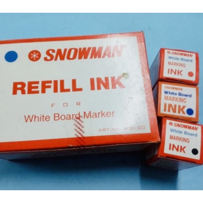 

Bagus Tinta Spidol White Board Snowman/White Board Marking Ink Refill-Hitam Hemat