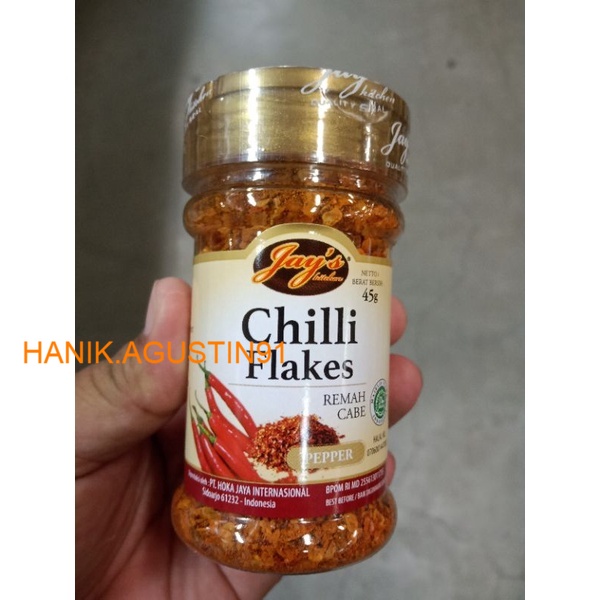 

Jay's Chili Flakes / Cabe Remah / Cabe Tabur 45gr SS91