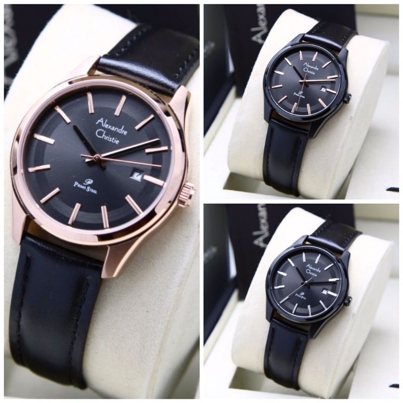 Alexandre Christie Original AC1027 Jam Tangan Wanita Tali Kulit