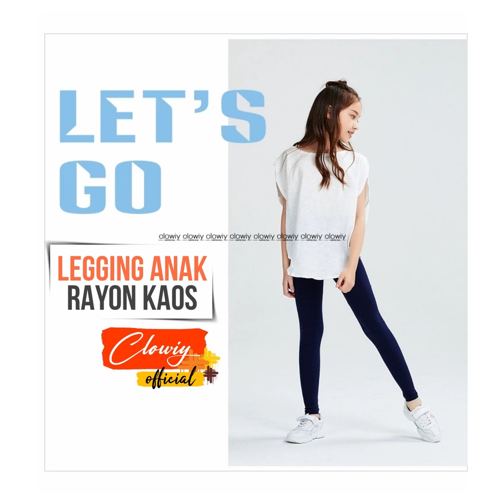 (HS) Legging Anak Rayon Kaos High TERMURAH