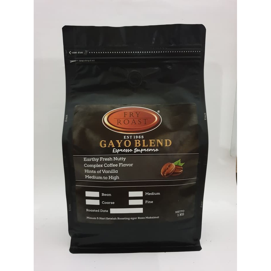 

KOPI GAYO BLEND ESPRESSO SUPREMO 1 KG BIJI DAN BUBUK - kkp448