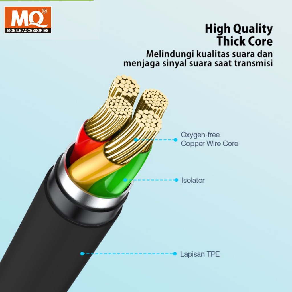 SB MQ 128 Earphone Headset Kabel Handsfree In Ear HiFi dengan Mikropon