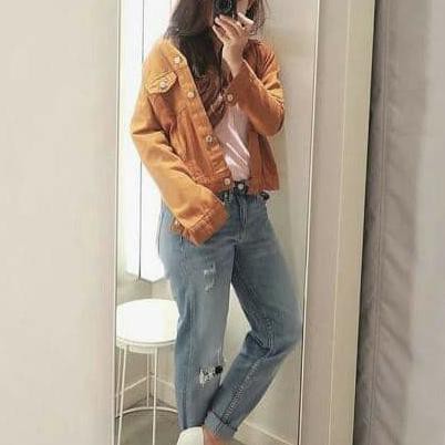 Big sale jaket cewek import✨ Jaket Wanita Oversize Mustard jaketDewasa
