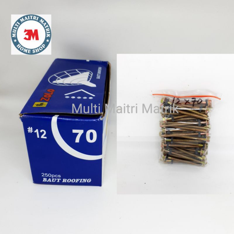Baut roofing Zolo 12x70 / skrup sekrup roofing Baja ringan isi 50 pcs