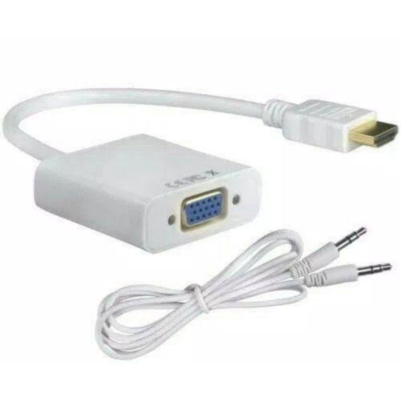 ( CalvinCOmp) Konverter HDMI To VGA + Audio / HDMI To VGA With Audio