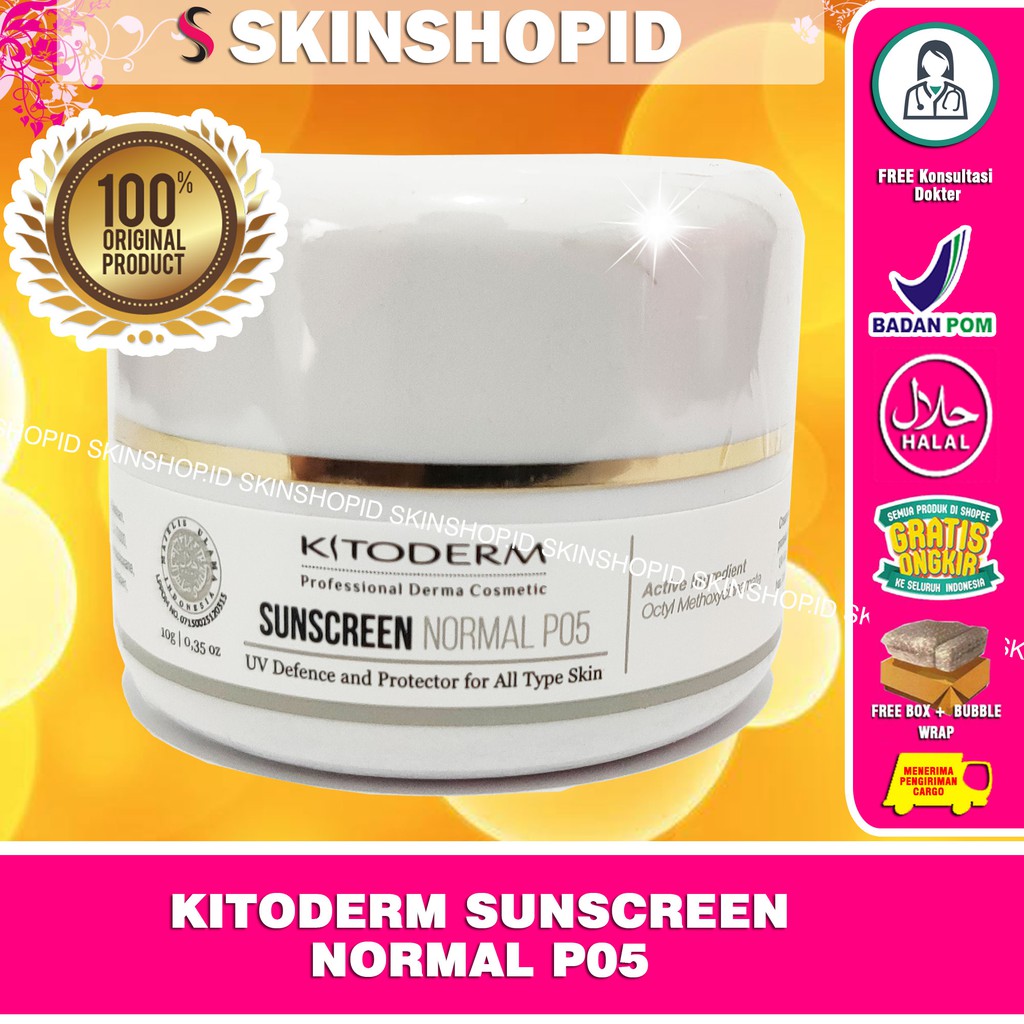 Kitoderm Sunscreen Normal P05 10gr Original / Tabir Surya Normal SPF 50 BPOM Aman