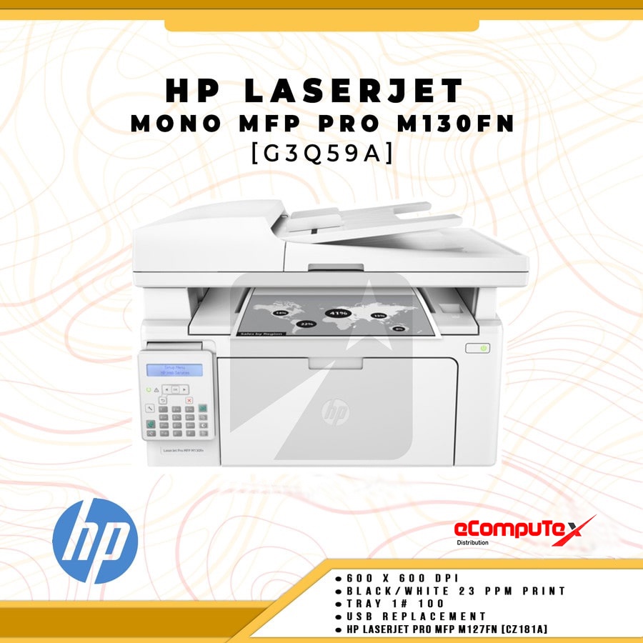 PRINTER HP LASER JET M 130 FN  ALL IN ONE / HP LASERJET  M130FN / M 130FN AIO PRINT  SCAN COPY GARANSI RESMI