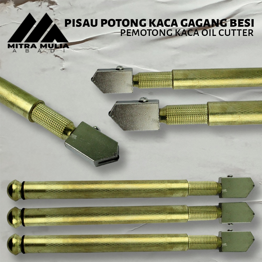 Pisau Potong Kaca Gagang Besi l Oil Cutter l Pemotong (Murah Meriah )