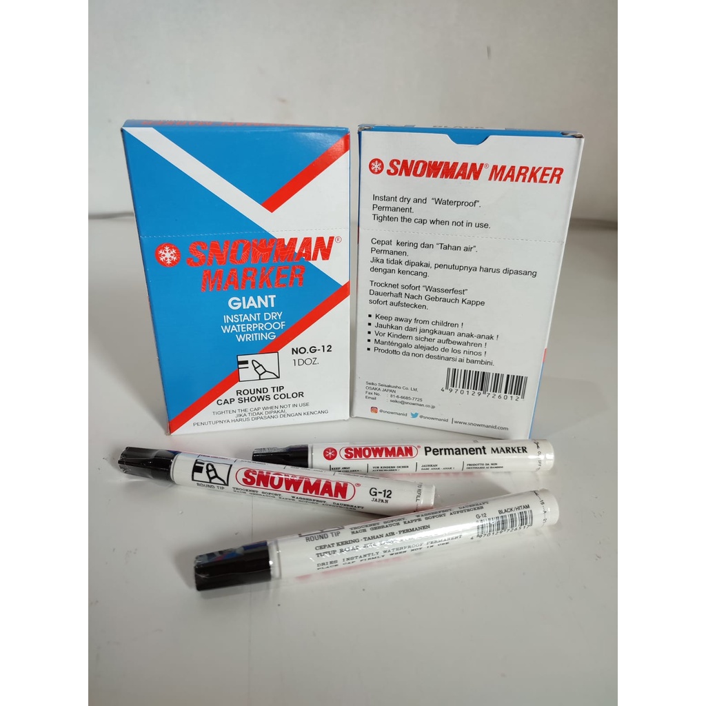

SPIDOL SNOWMAN PERMANENT MARKER GIANT No.G-12