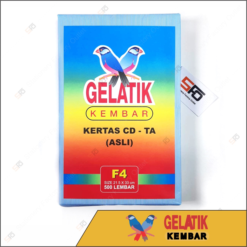 

Kertas Buram F4 65 gsm - Gelatik Kembar