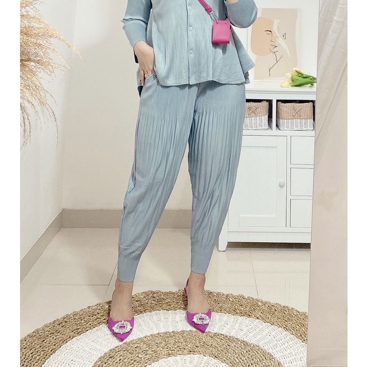 Jogger pleats pants / celana Jogger plisket