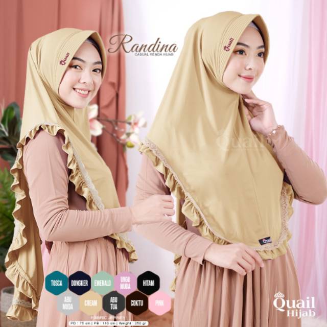 RANDINA QUAIL HIJAB INSTAN | PREMIUM JILBAB ORI QUAIL